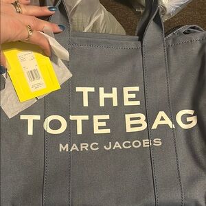 Marc Jacobs blue shadow Gray Tote Bag large.